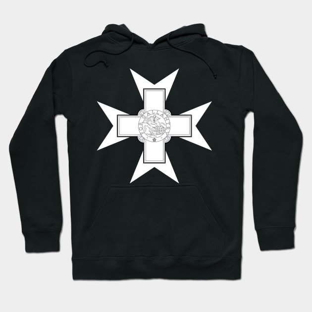 George Cross over the Maltese Cross Hoodie by Justice and Truth